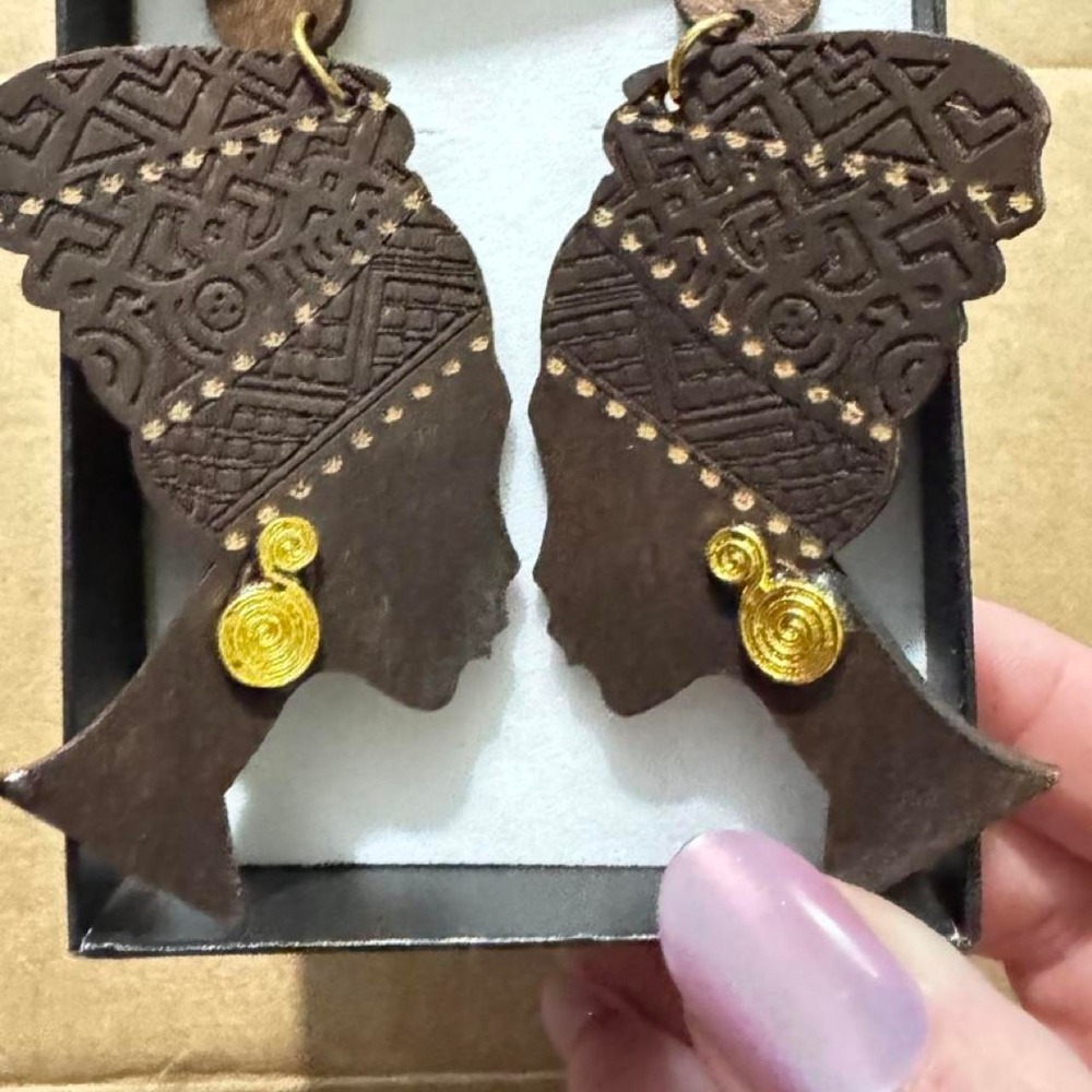 Handmade Egypt Wooden Earrings